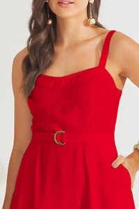 Vestido Pespontos Lilly