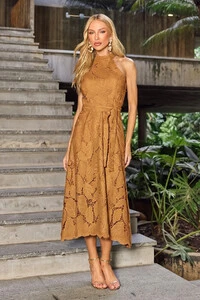 Vestido Bordado Richilieu Folha