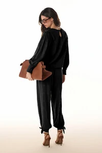 Calça Poa Rayon Jacquard