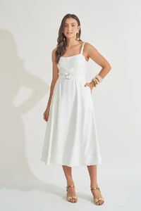 Vestido Pespontos Lilly