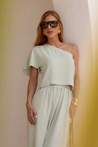 Blusa Um Ombro Celine