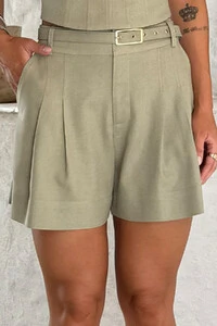 Shorts Pespontos Linen Chiara