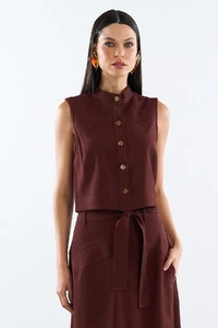 Blusa Button Aura Touch