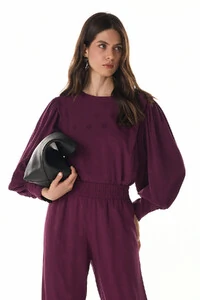 Blusa Poa Rayon Jacquard