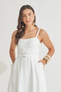 Vestido Pespontos Lilly