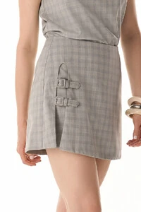 Short Saia Xadrez Mayfair