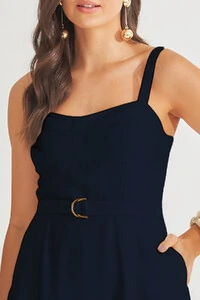Vestido Pespontos Lilly