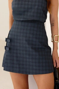 Short Saia Xadrez Mayfair