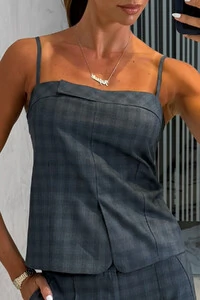 Regata Alça Xadrez Mayfair