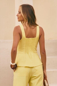 Regata Peplum Linen Elegance