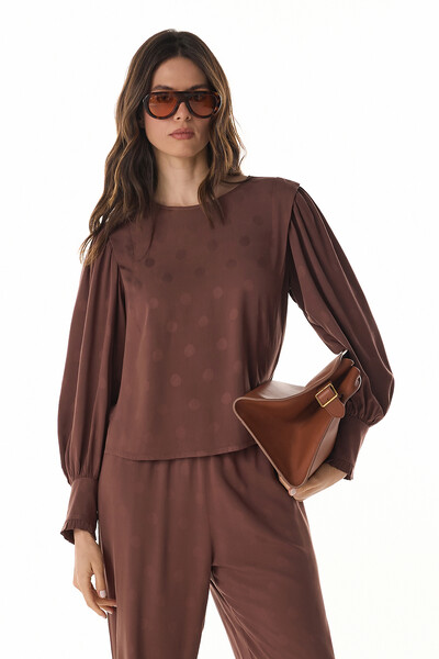 Foto Blusa Poa Rayon Jacquard