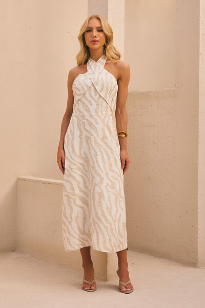 Foto Vestido Linen Jacquard