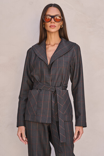 Foto Blazer Alfaiataria Check