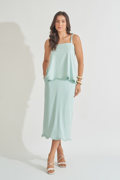 Conjunto Regata e Saia Resort Linen Lanna