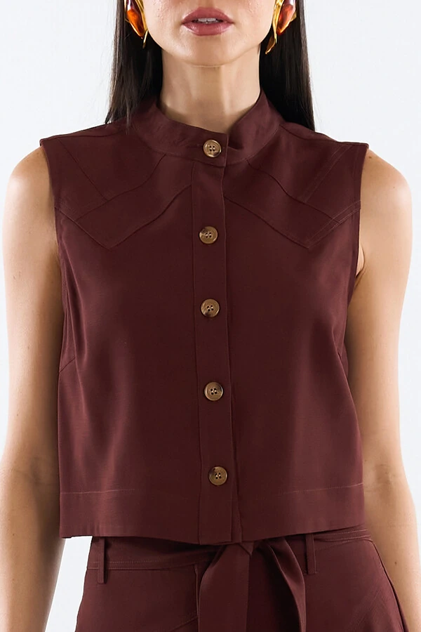 Blusa Button Aura Touch