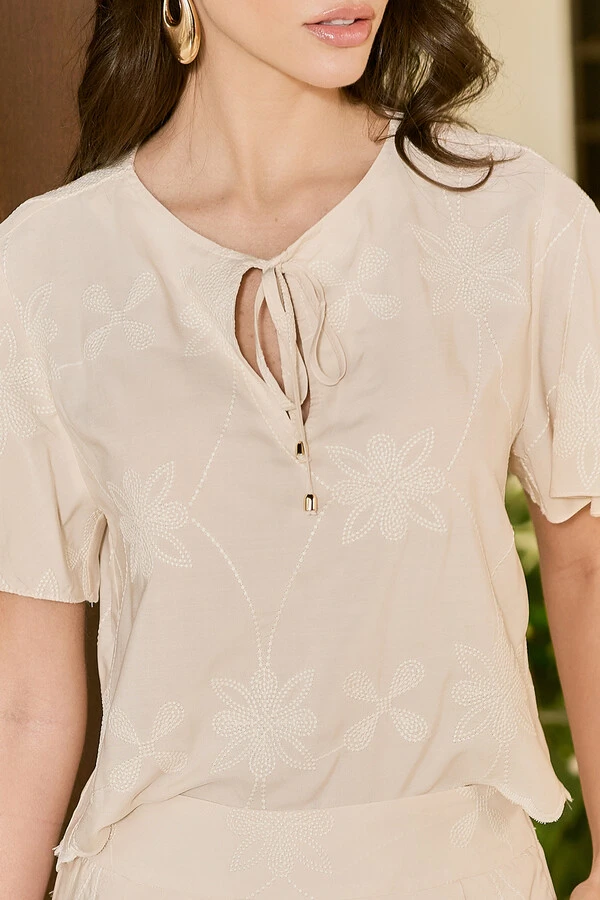 Blusa Bordada Fleur
