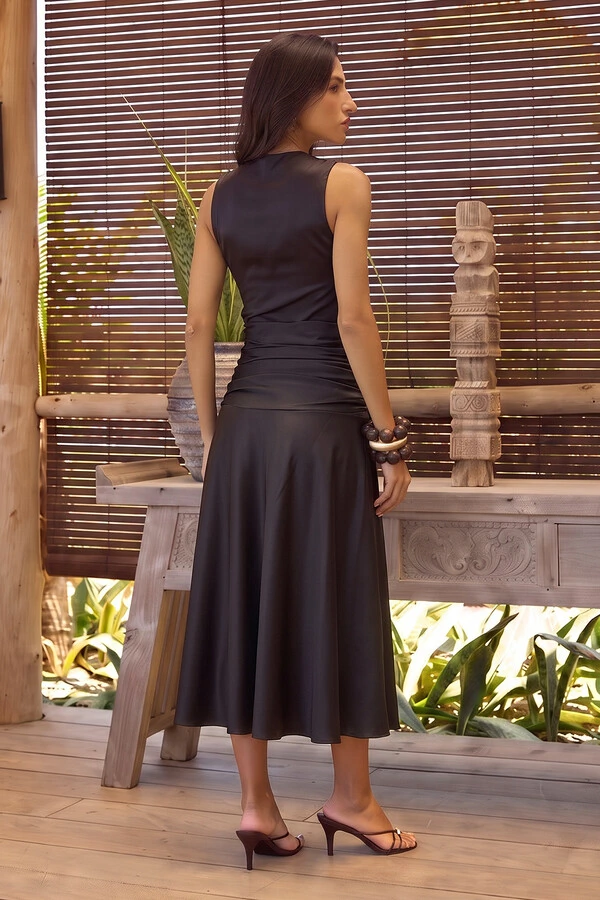Saia Malha Jersey Pepita