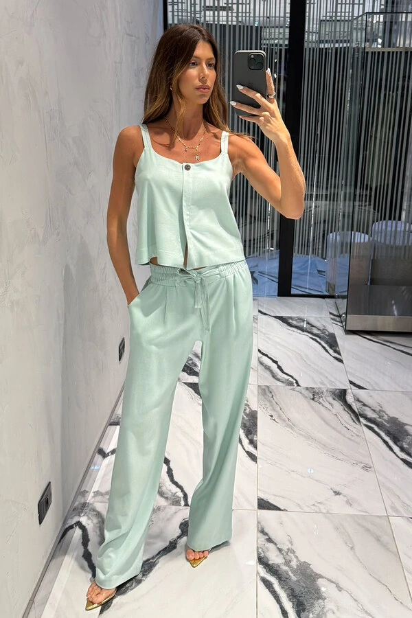 Conjunto Regata e Pantalona Fresh Linen Lanna