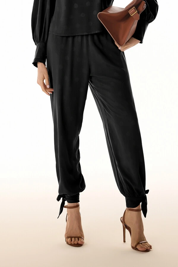 Calça Poa Rayon Jacquard