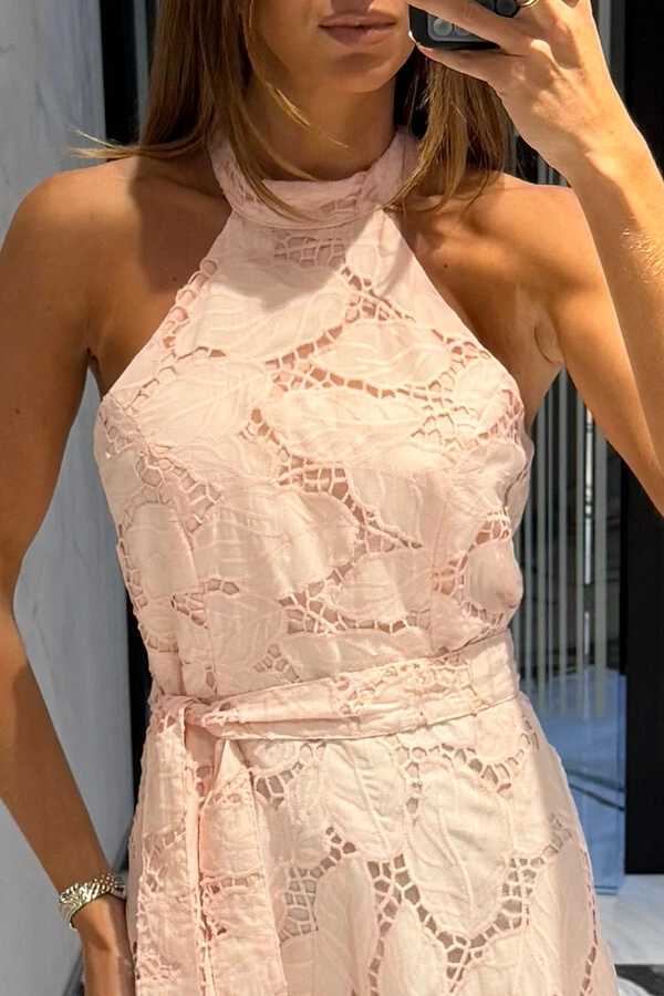 Vestido Bordado Richilieu Folha