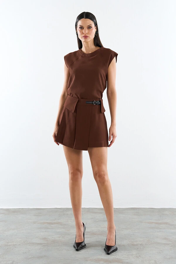 Conjunto Blusa e Short Saia Estelle Texture