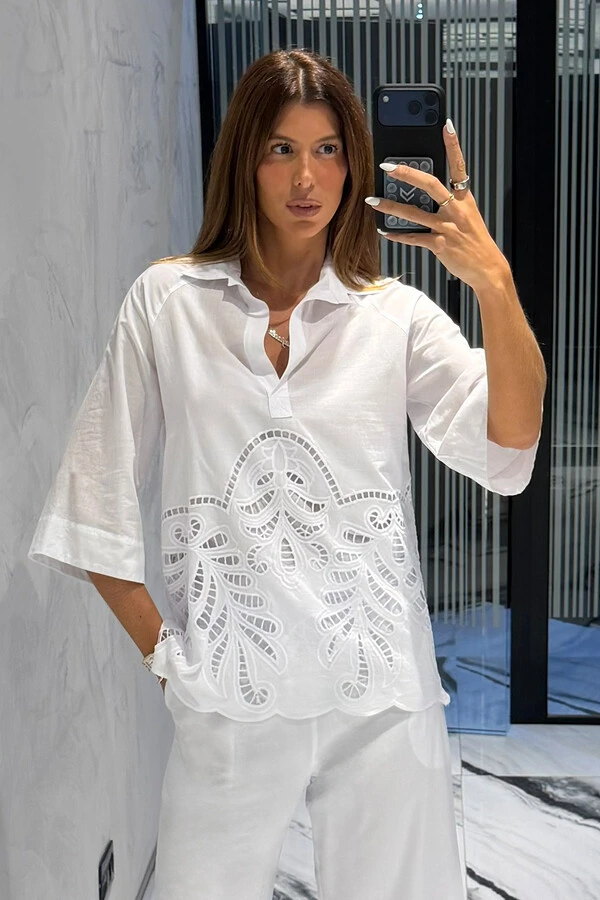 Camisa Bordada Lillia