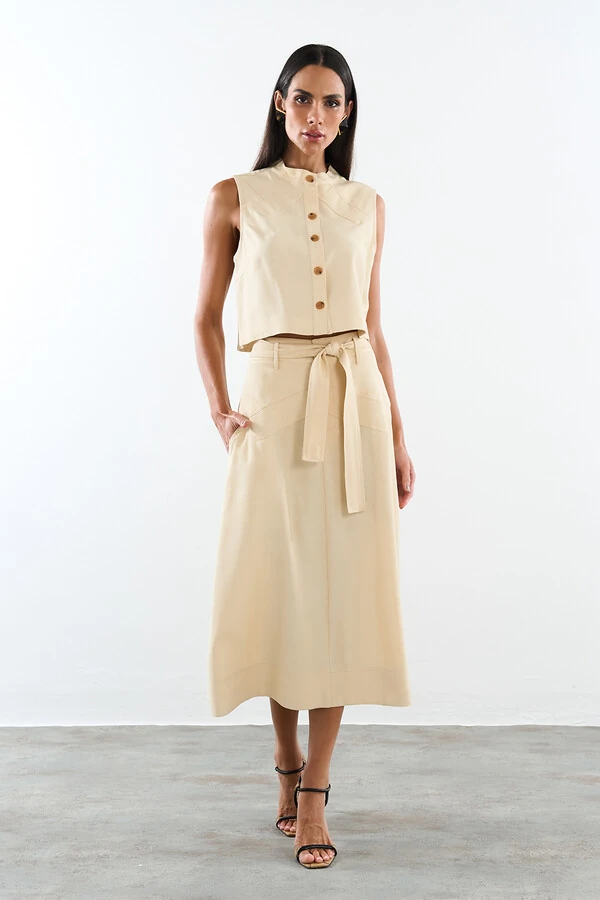 Blusa Button Aura Touch