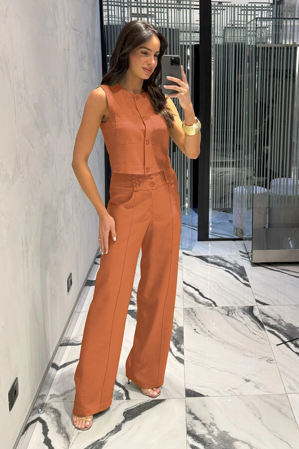 Conjunto Regata e Pantalona Trança Nature