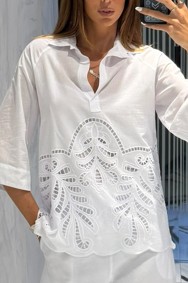 Camisa Bordada Lillia