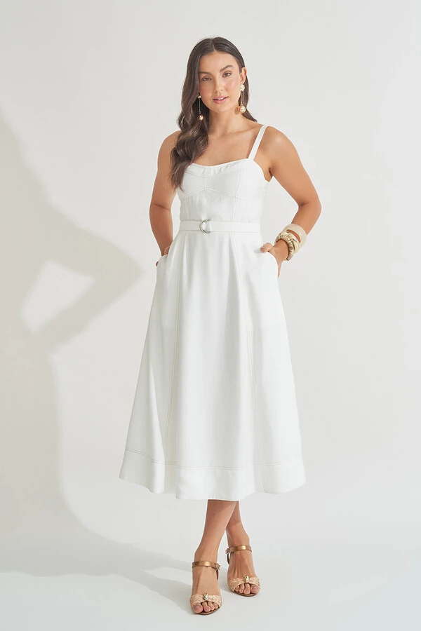 Vestido Pespontos Lilly