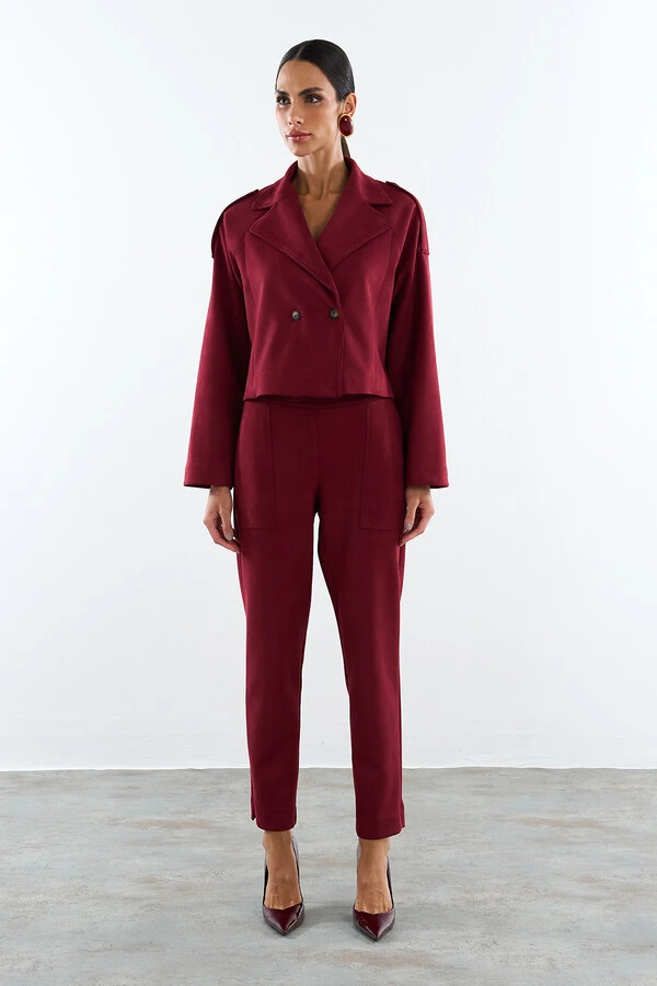 Conjunto Trench e Calça Cherie Suede