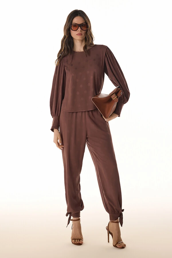 Blusa Poa Rayon Jacquard