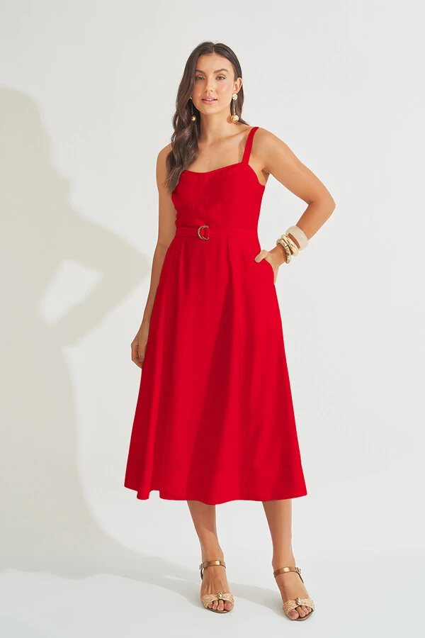 Vestido Pespontos Lilly