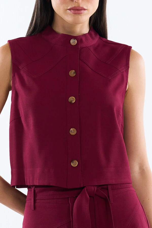 Blusa Button Aura Touch