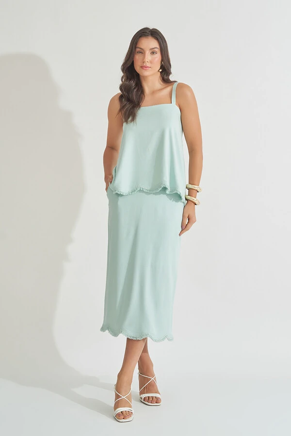 Conjunto Regata e Saia Resort Linen Lanna