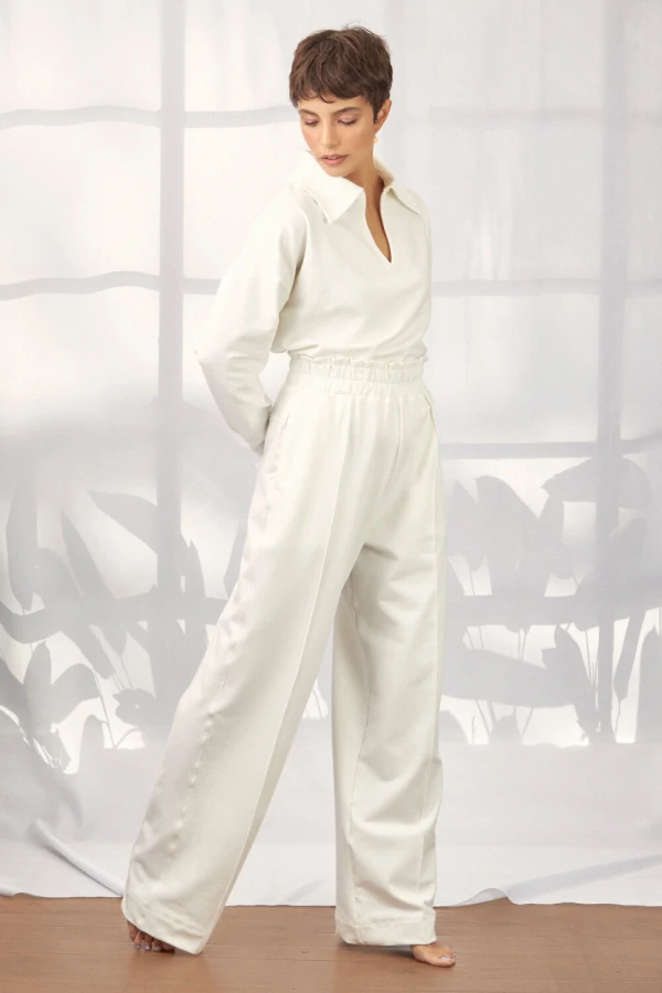 Conjunto Camomila Moletom Off White