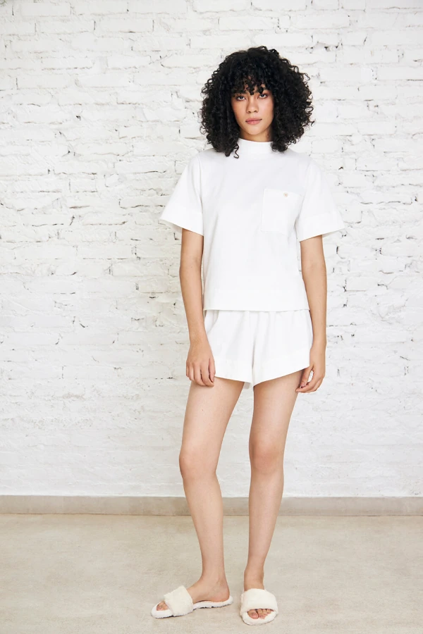 Conjunto Roma - Blusa e Short Off White