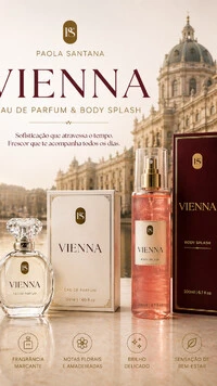 Kit Vienna Body Splash e Perfume Feminino Fragrância