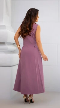 Vestido Max Midi Liliane em Alfaiataria Sarjada
