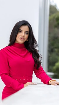 Vestido Midi Pink Filipa Ice Drop Gola Média com Cinto