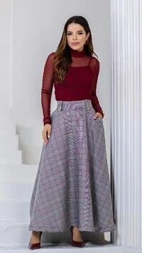 Blusa Manga Longa Tule Anastácia Segunda Pele Gola Alta