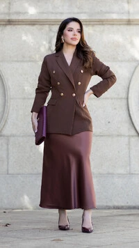 Blazer Theodora Alongado em Alfaiataria Forrado