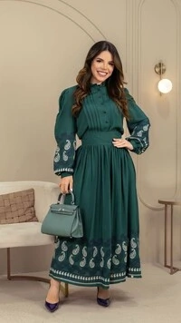 Conjunto Vanilde em Viscose com Botões Funcionais Verde