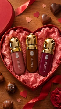 Kit Lip Gloss Lumière 3 Cores Brilho Labial Hidratante