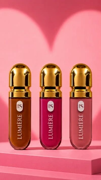 Kit Lip Gloss Lumière 3 Cores Brilho Labial Hidratante