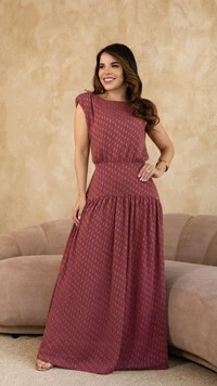 Vestido Longo de Festa Crepe Yanka Caimento Fluido
