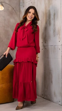 Conjunto Rafa em Crepe com Blusa Transpassada