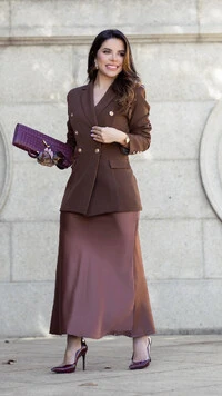 Blazer Theodora Alongado em Alfaiataria Forrado
