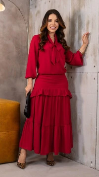 Conjunto Rafa em Crepe com Blusa Transpassada