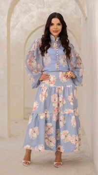 Camisa Nadine Floral em Alfaiataria Leve